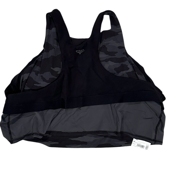 Athleta Conscious Crop Sports Yoga Bra Black Camo Camouflage Plus 3X D DD+ NWT - Picture 5 of 11